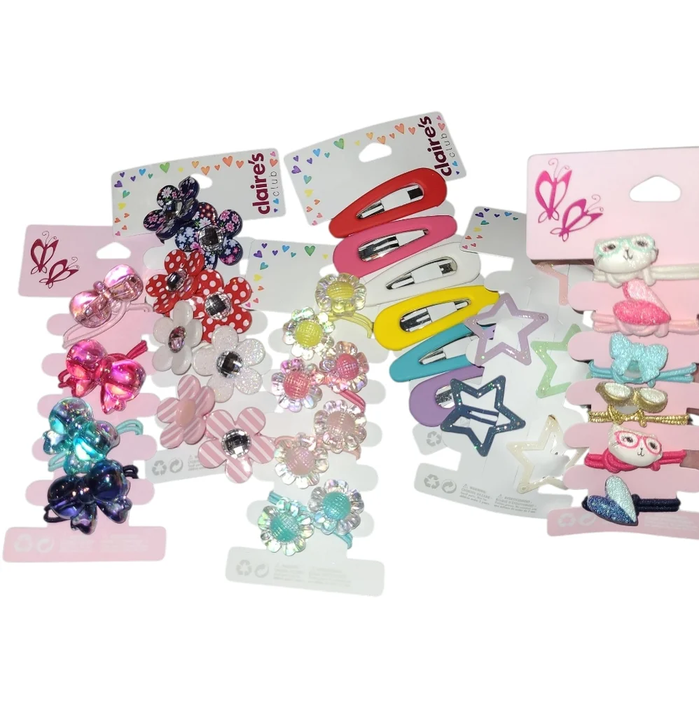 Claire's 6 Sets Of Girl's Hair Accessories! Variety! 💕 NWT'S!